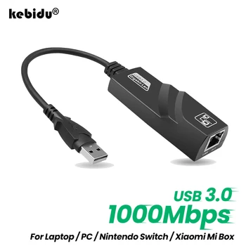 1000 Mbps с USB Жичен Мрежова карта USB3.0 Type C до RJ-45 Ethernet Lan Адаптер за Лаптоп Xiaomi Mi Box за PC, Windows Vista Mac