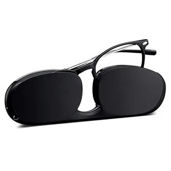 Ултра-тънки слънчеви очила за четене със защита от синя светлина се Кръгли Тънки очила за четене с компактен корпус ltra Леки пресбиопические очила 1,5-2,5