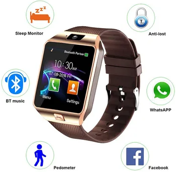 Смарт Часовници DZ09 Смарт Часовници С Поддръжка на TF СИМ-Камера за Мъжки, Дамски Спортни Bluetooth-съвместими Ръчни Часовници за Samsung, Huawei, Xiaomi