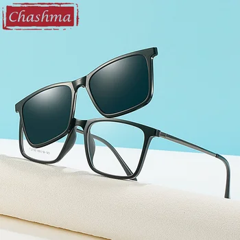 Мъжки Слънчеви Очила За Шофиране С Магнитен Клипс Gafas, Поляризирани Очила, Дамски Модни Оптични Очила По Рецепта RX Очила