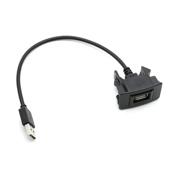 USB Включете към USB Женски AUX Монтиране на Таблото на Кола удължителен кабел Адаптер за Honda Fit Vanguard BRIO Civic CRV FREED Accord