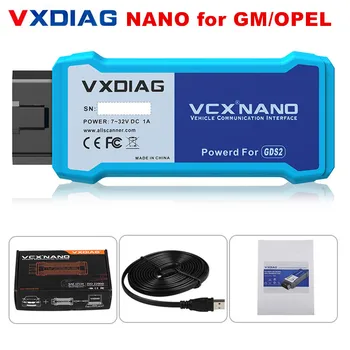 VXDIAG VCX NANO За GM и Opel Scanner Код За автоматично Програмиране на ECU Кодиране OBD2 Колата Професионални Диагностични Инструменти USB или Wifi