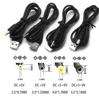 Конектор за захранващия кабел от USB преди dc USB DC 2,0 * 0,6 мм 2,5 * 0,7 3,5 мм * 1,35 мм 4,0 * 1,7 mm 5,5 * 2,1 mm 5 dc Конектор за захранващия кабел USB