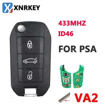 XNRKEY 3 Бутони за Дистанционно Управление на Флип Умен Автомобилен Ключ За Peugeot Citroen Blade Va2 ID46 433 Mhz Дистанционно Авто Ключ