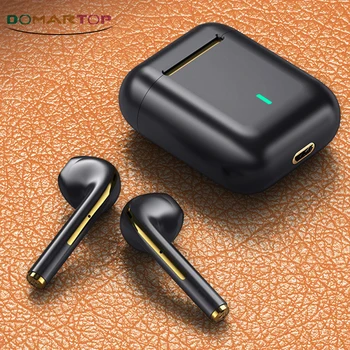 J18 TWS Bluetooth Слушалки Втулки Безжични Слушалки с Микрофон Водоустойчив Детска Слушалки за Слушалки за Мобилен Телефон