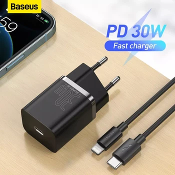 Baseus 30 W C USB Зарядно Устройство Super Si USB Plug PD Бързо Зареждане За iPhone 14 13 12 pro max QC 3,0 Бързо Зареждане За Samsung Xiaomi