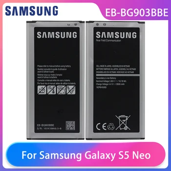 Оригинална батерия за мобилен телефон Samsung Galaxy S5 Нео G903F G903W G903M G903H EB-BG903BBE EB-BG903BBC S5 2800 ма с NFC AKKU