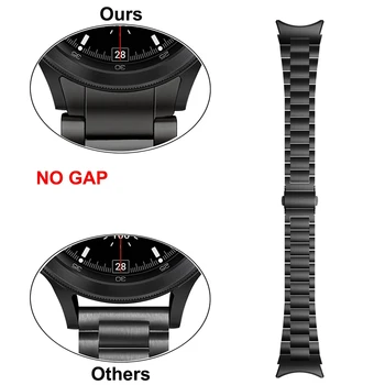 Тънък ултра тънък Гривна за Samsung Galaxy Watch4 Classic 42 мм и 46 мм и Каишка от Неръждаема Стомана за Galaxy Watch 4 40 мм 44 мм