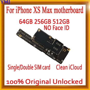 64 GB, 256 GB, 512 GB За iPhone XS MAX дънна Платка С/Без Face ID 100% Оригинална Разблокированная Безплатна Логическа такса iCloud Добър Тестд