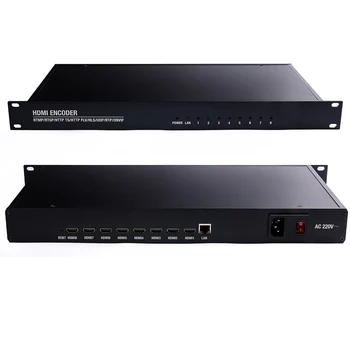 8-Канален HD-кодиращи конвертор HDMI в ПР, интернет предавания 264, интерфейсное обзавеждане за IPTV / кабелна телевизия 1920x1080P