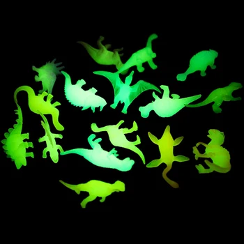16 бр./компл. Светещи Юрские Сребристи играчки с динозаври, Светещи в тъмното Динозаврите