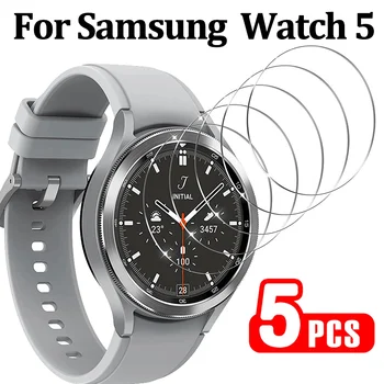 5 бр. от Закалено Стъкло за Samsung Galaxy Watch 5 40 мм 44 мм Смарт Часовника 9 H Твърдост екранен Протектор за Galaxy Watch 5 Аксесоари