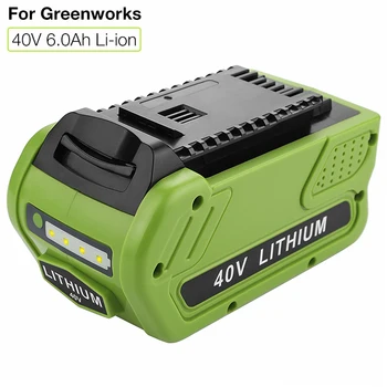 Литиево-йонна батерия с капацитет 40 6.0 А за GreenWorks G-MAX 29472 29462 2901319 29482 20302 20672 24252 20202 22262 20322 Градински Електроинструменти