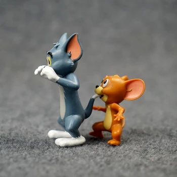 мишка и котка Том и Джери мини мультяшная фигурка подарък за момиче детска колекция waiwai