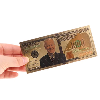 Президентът Джо Байдън Възпоменателни Банкноти Фалшиви Пари Сувенирни Колекционерски Монети
