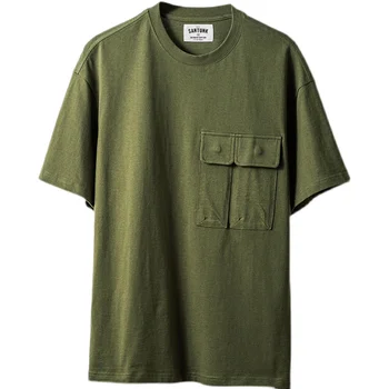 Мъжки t-shirt Военни Свободни Тениски Градинска Ежедневни Луксозен Мъжки дрехи