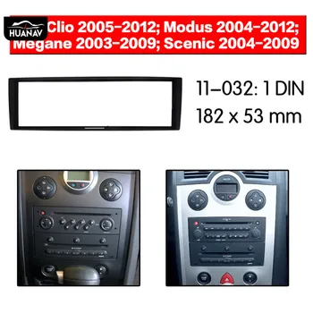 HUANAV Авто радио стерео монтажен адаптер престилка За 2003-2009 Megane Clio от 2005 записващо устройство радио рамка за Аудио Фасция