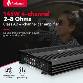 Andeman 4 Канала 12 AS-8080 Усилватели 4CH Мощен Мини Hi-Fi Цифров Стерео Аудио Усилвател на Мощност на Бас Устройство Автомобилен Субуфер