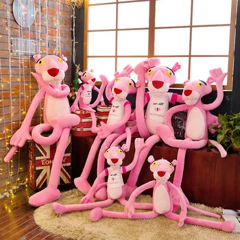 Нова Розовата Пантера Плюшени Играчки Розов Леопард Kawai Подарък За Деца Мека Играчка Мека Кукла Brithdays Вечерни Подаръци