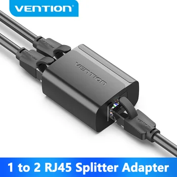 Vention Конектор-Сплитер RJ45 Адаптер от 1 до 2 Начина Ethernet Сплитер Свързващ Щифт Модулен Щепсел За Свързване на Ethernet кабел за лаптоп
